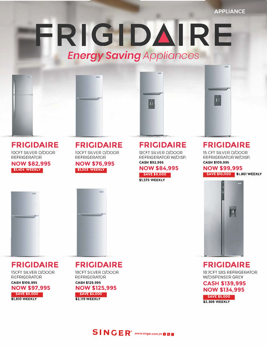 FRIGIDAIRE 10CFT D/DOOR REFRIGERATOR