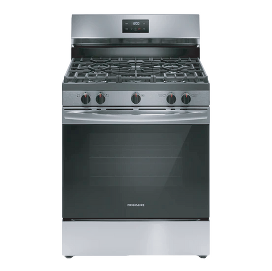 FRIGIDAIRE 30" S/STEEL 5 BURNER GAS STOVE